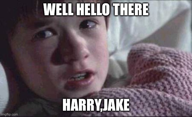 Hello there | WELL HELLO THERE; HARRY,JAKE | image tagged in memes,i see dead people | made w/ Imgflip meme maker
