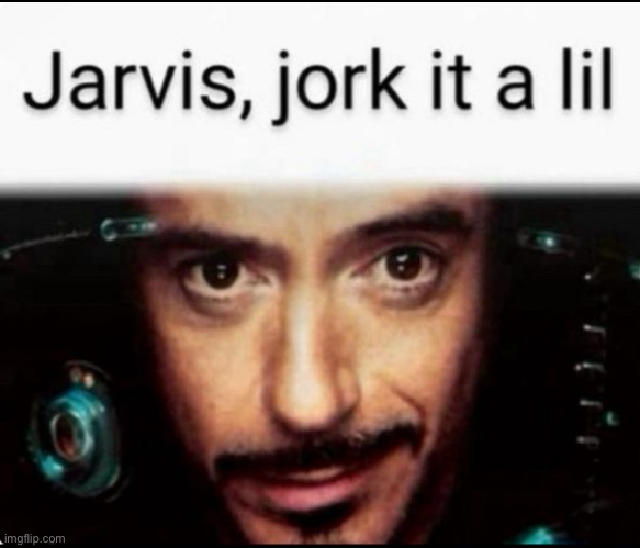 Jarvis! | image tagged in jarvis,jork it now | made w/ Imgflip meme maker