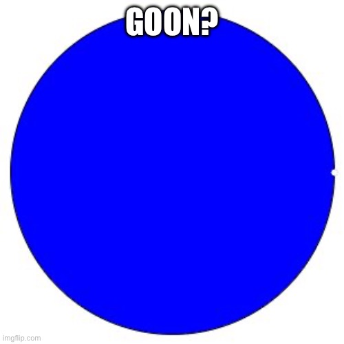 GOON? | image tagged in 100 pie chart | made w/ Imgflip meme maker