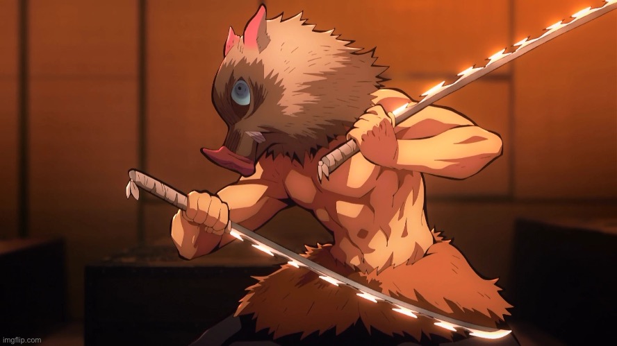 Demon Slayer Inosuke | image tagged in demon slayer inosuke | made w/ Imgflip meme maker