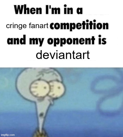 Scaredward | cringe fanart; deviantart | image tagged in scaredward | made w/ Imgflip meme maker