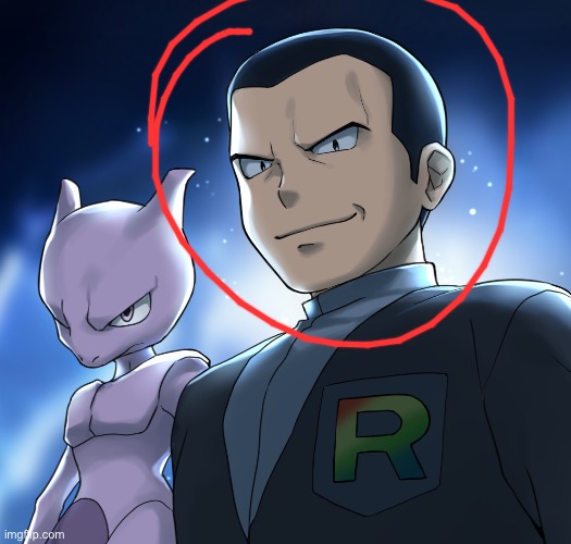 Giovanni with Mewtwo | image tagged in giovanni with mewtwo | made w/ Imgflip meme maker