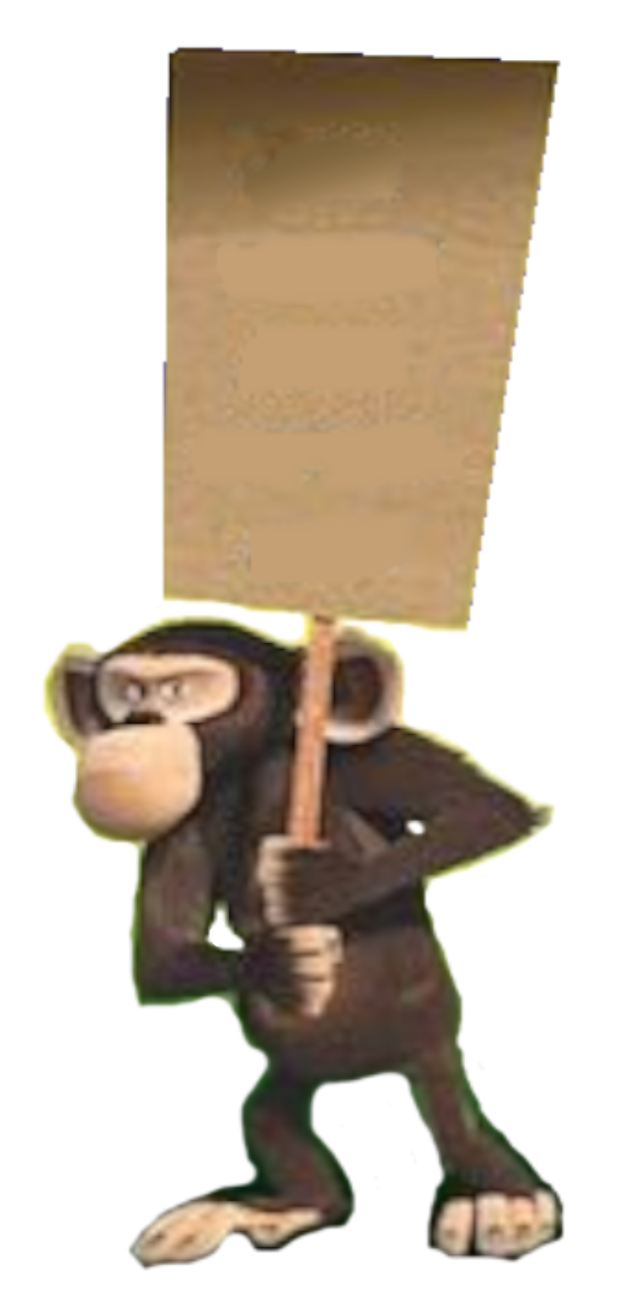 Chimpanzee protests Strike Sign Template Blank Meme Template