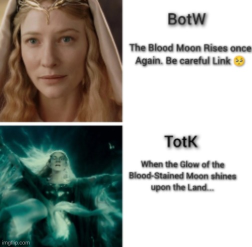 I thought you were warning me, not threatening me | image tagged in zelda,totk,blood moon,the legend of zelda,botw,the legend of zelda breath of the wild | made w/ Imgflip meme maker