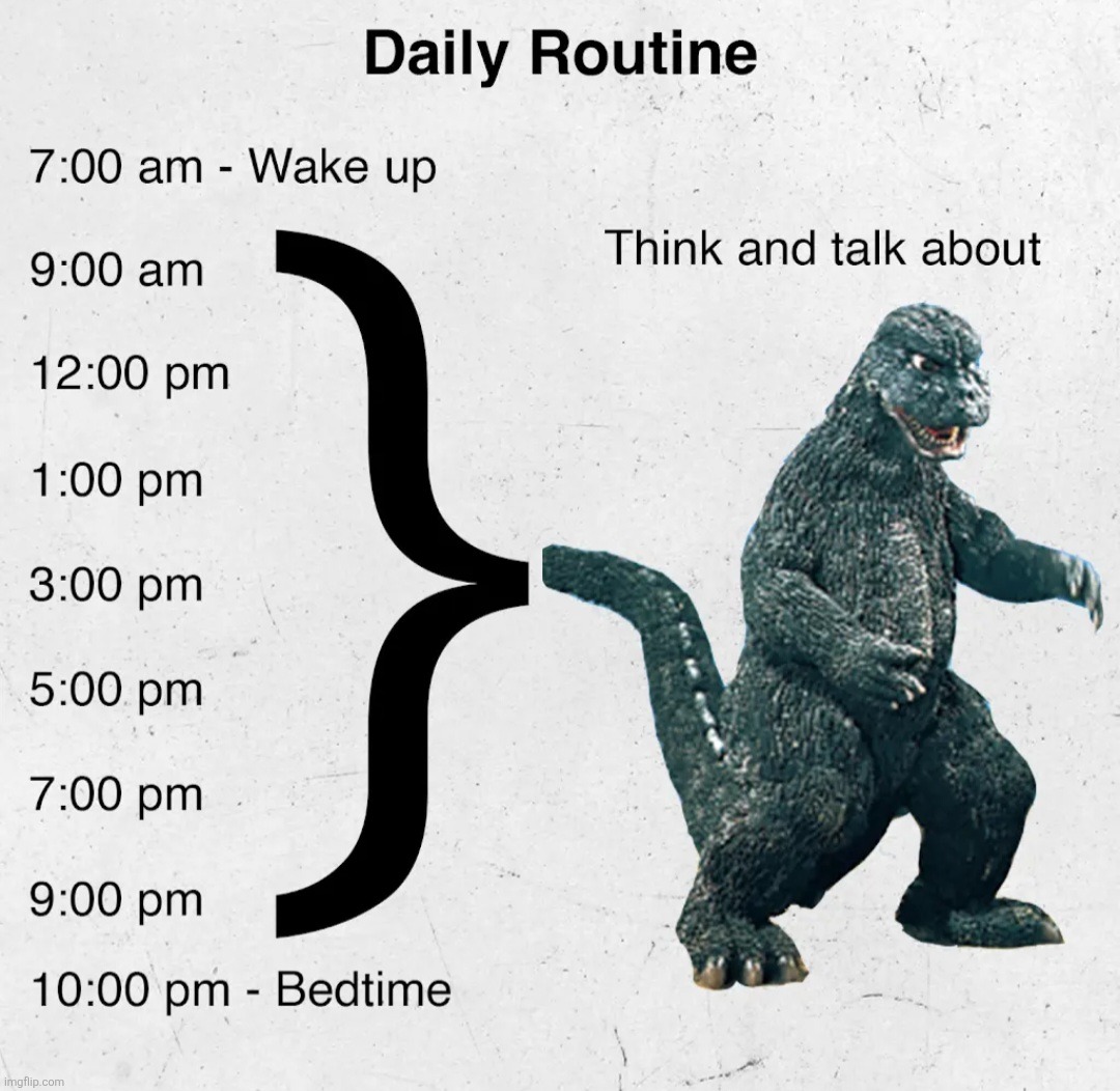 An official meme from Tohos YT Channel, I'm seeing Shin godzilla when it re-releases in August. (No.8 note: w) | image tagged in godzilla,showa,memes,shitpost | made w/ Imgflip meme maker