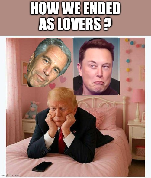 Elon | HOW WE ENDED
AS LOVERS ? | image tagged in xi date,epstein,trump | made w/ Imgflip meme maker