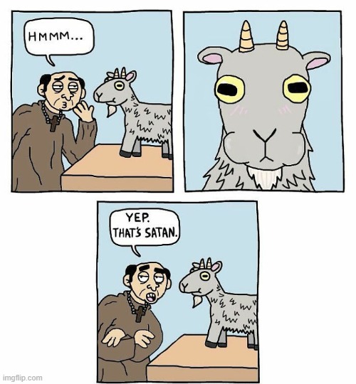 That's Satan | image tagged in comics | made w/ Imgflip meme maker