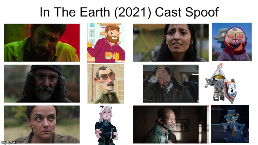 Credit to Waldness Topic International for this used | image tagged in meme,memes,spoof cast,in the earth,characters,roles | made w/ Imgflip meme maker
