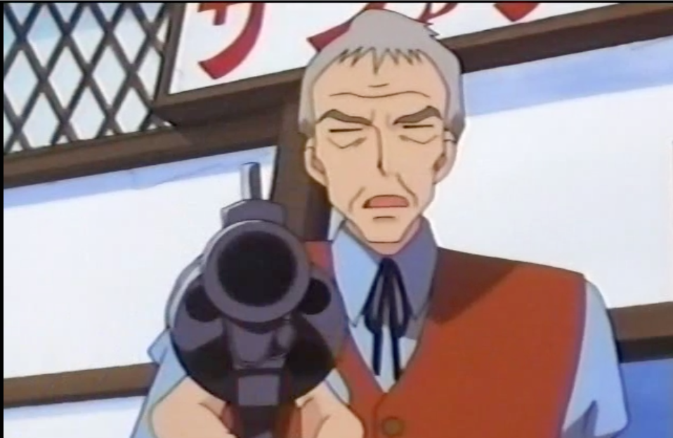 Pokemon old man with gun Blank Meme Template