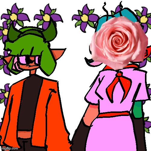I kinda hate how ts turned out but uhhh yeah. I forgot to draw them in the actual outfits so I might do that soon | made w/ Imgflip meme maker