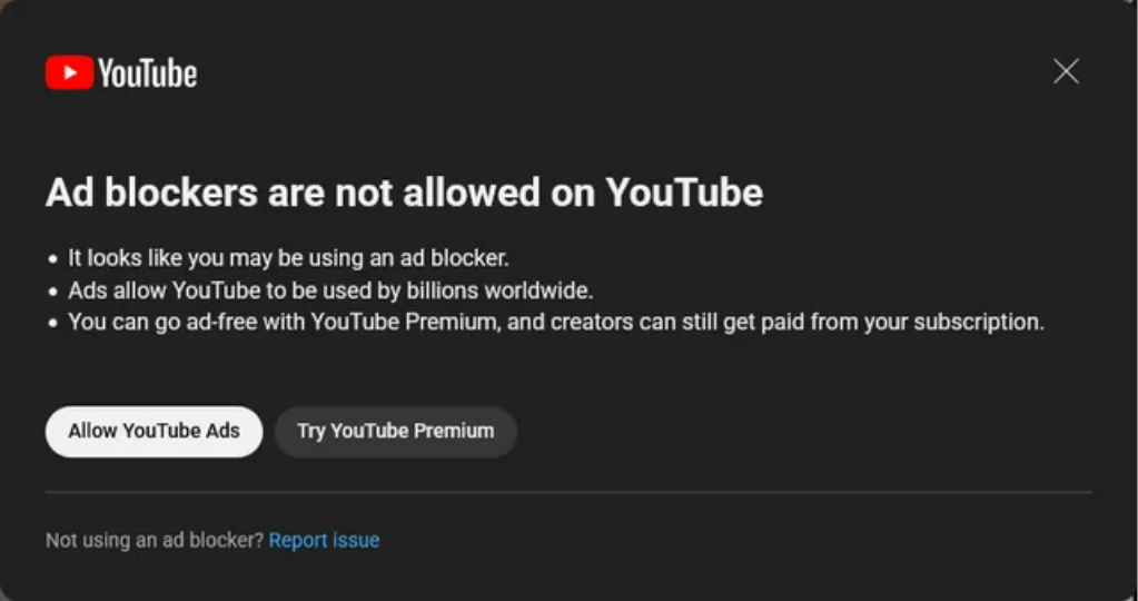 youtube ad block enforcement Blank Meme Template