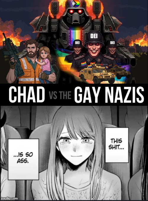 image tagged in this shit is so ass,nazi,anime,oshi no ko,video games | made w/ Imgflip meme maker