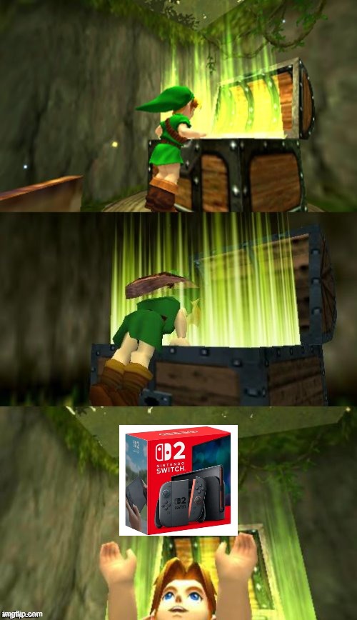 Nintendo Switch 2 | image tagged in link gets item | made w/ Imgflip meme maker