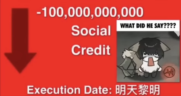 Minus social credit Blank Meme Template