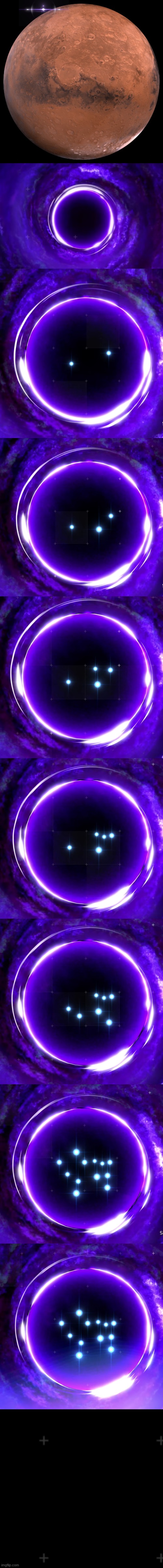 T H E Y H A V E A R R I V E D | image tagged in mars,meridia,wormhole,illuminate | made w/ Imgflip meme maker