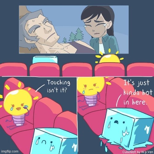 image tagged in movie,logan,lightbulb,ice cube,tears,melting | made w/ Imgflip meme maker