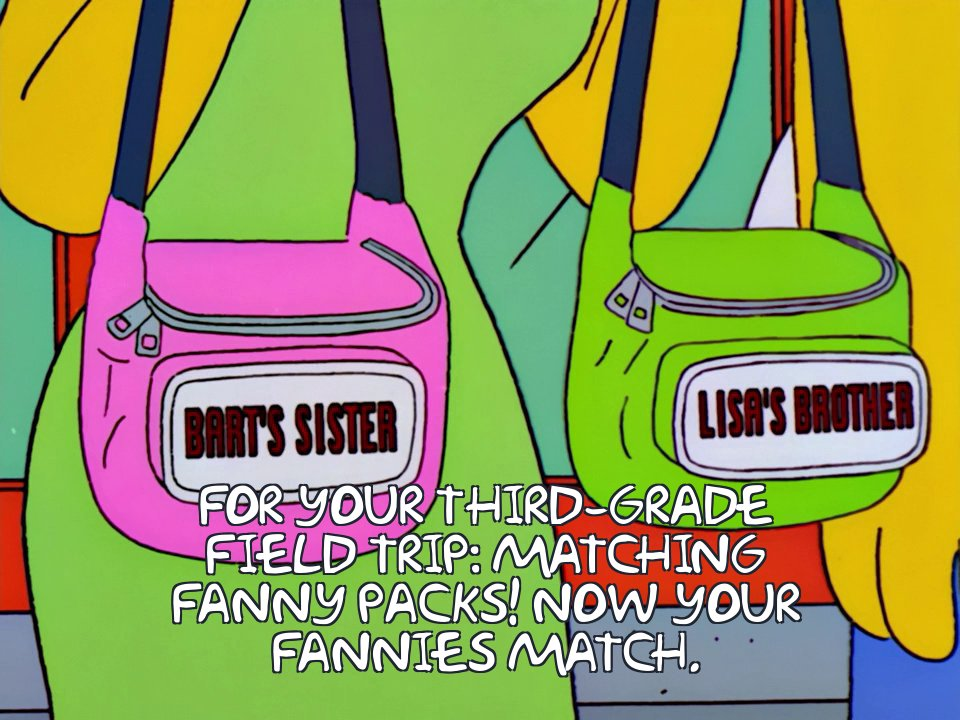Simpsons Fanny Pack Blank Meme Template
