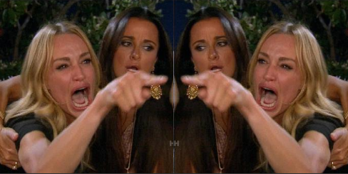 Woman Yelling at Woman Yelling Blank Meme Template