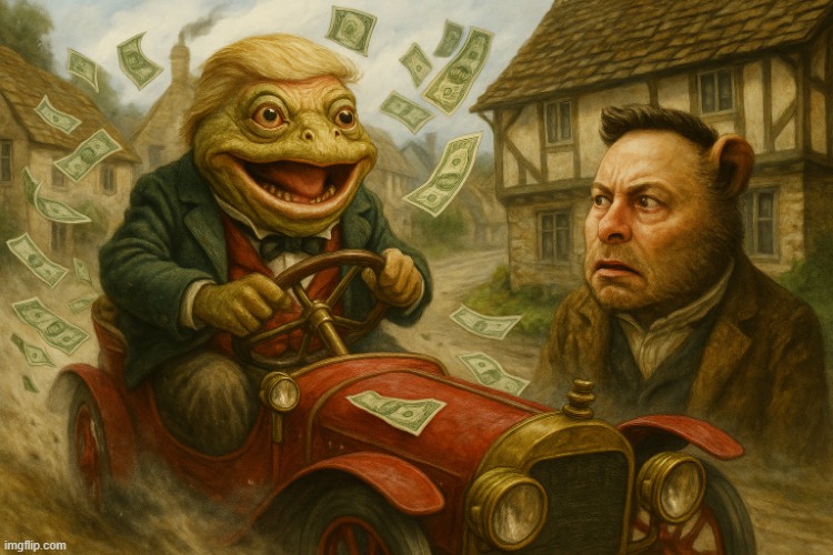 Musk Getting Ratty | image tagged in disgusting abomination,breakup,big beautiful bill,fallout,trump v musk,toad in the hole | made w/ Imgflip meme maker