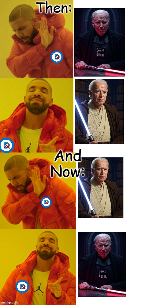 Then: And Now: | image tagged in drake blank,memes,drake hotline bling | made w/ Imgflip meme maker
