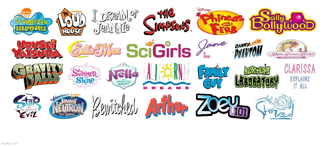 My Version | image tagged in bewitched,the simpsons,the loud house,dexters lab,phineas and ferb,sailor moon | made w/ Imgflip meme maker