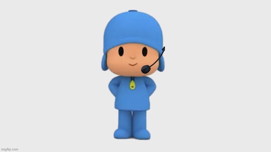 Pocoyo the Headphone Mic | image tagged in pocoyo - white | made w/ Imgflip meme maker