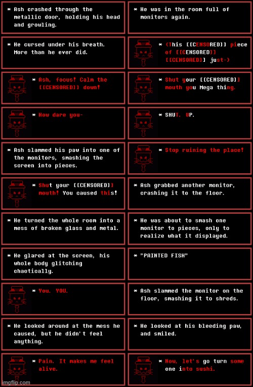 Beginning of insanity. (Chapter 44) | image tagged in undertale,understream,corruption,textbox,chapters,chapter | made w/ Imgflip meme maker