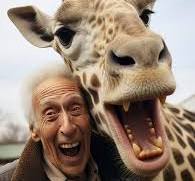 man giraffe laugh Blank Meme Template