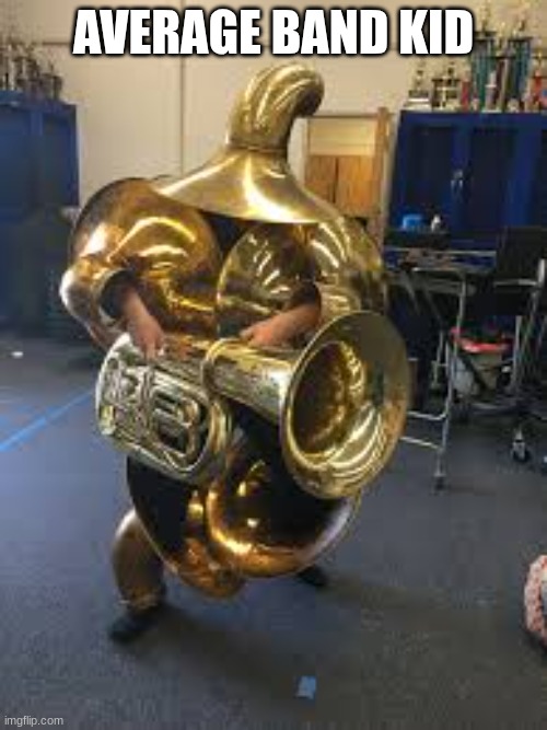 Stepping into the band room is like stepping into another world. | AVERAGE BAND KID | image tagged in funny,school,band,tuba,why do i hear boss music | made w/ Imgflip meme maker