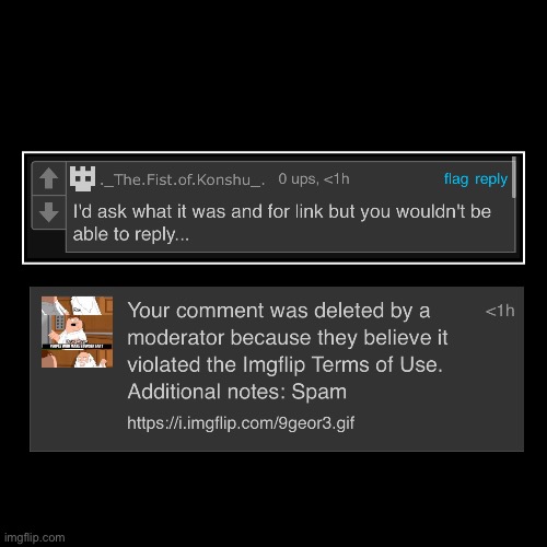 Sitemods being shit at their jobs | image tagged in demotivationals,msmg | made w/ Imgflip demotivational maker