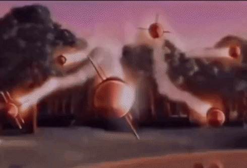 Gru dodging rockets Blank Meme Template