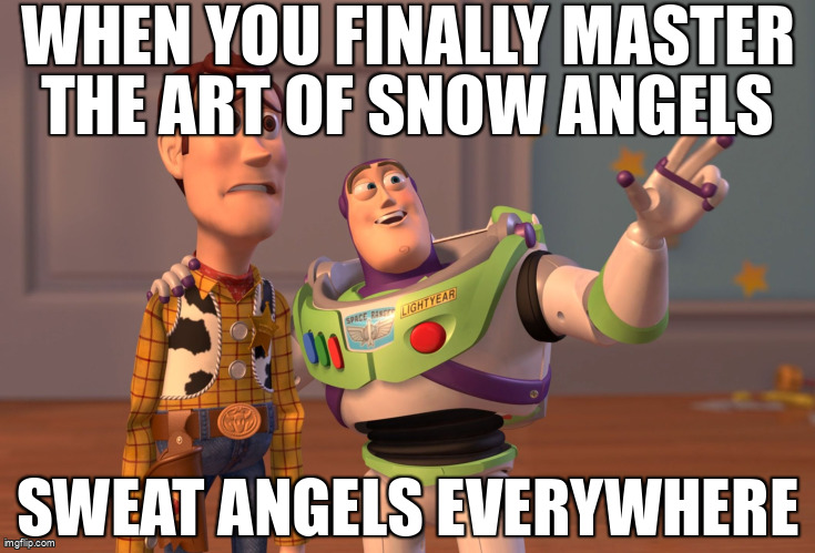 snow angel sweat