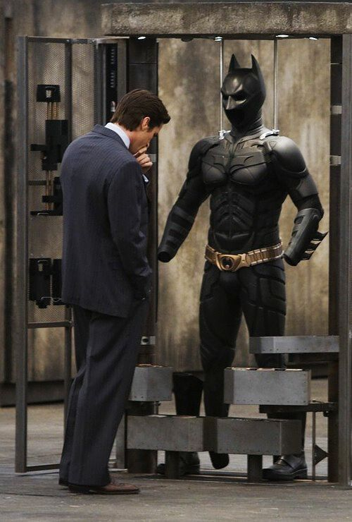 Batman looking at suit Blank Meme Template