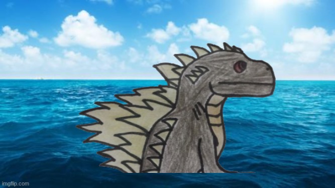 Why is he looking up in the sky?.mp3 | image tagged in godzilla | made w/ Imgflip meme maker