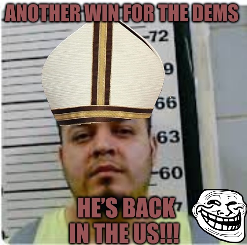 Home For Purim | ANOTHER WIN FOR THE DEMS; HE’S BACK IN THE US!!! | image tagged in kilmar abrego garcia,happy holidays,illegal immigration,political meme,political memes,crying democrats | made w/ Imgflip meme maker