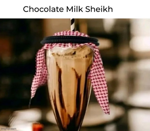 A Desert Dessert | image tagged in desert,dessert,milkshake,cool,ice cream,three times fast | made w/ Imgflip meme maker