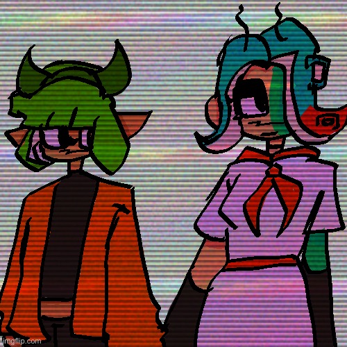 I did a TINY bit more with the drawing from yesterday cuz my style lwk looks like smth from a tv show | made w/ Imgflip meme maker