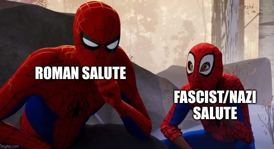 Copy Cat | ROMAN SALUTE; FASCIST/NAZI SALUTE | image tagged in copy cat,nazi,fascist,roman empire | made w/ Imgflip meme maker