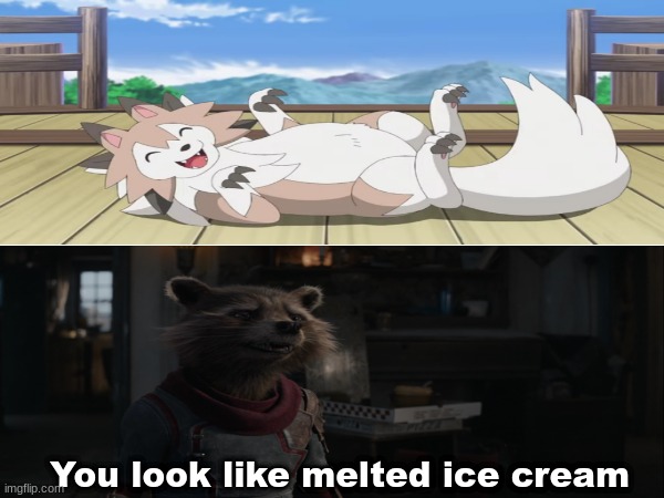 Perfect result from Horizons timeskip | You look like melted ice cream | image tagged in memes,pokemon,anime,marvel,funny | made w/ Imgflip meme maker