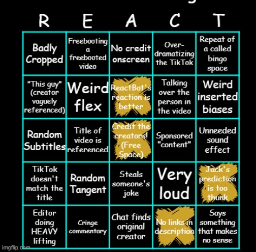 my first 3 spots on bbbingo | made w/ Imgflip meme maker