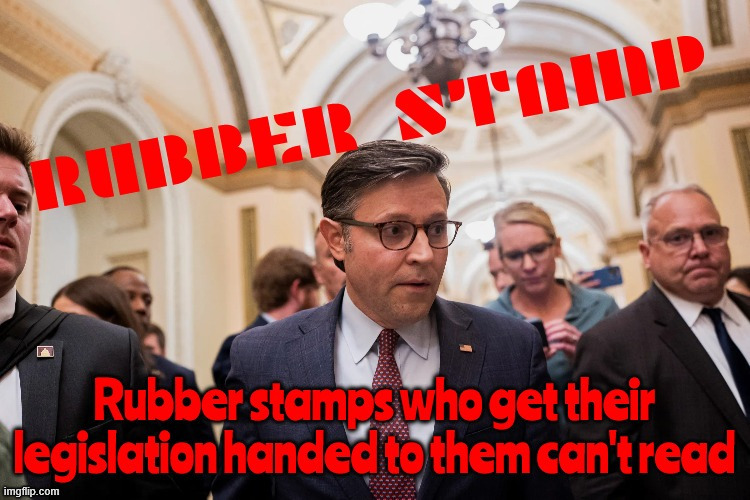 GOP Rubber Stamp Brigaide | image tagged in gop rubber stamp brigaide,maga mike minion,we are all gonna die bill,bankrupty,default the usa,2 trillion more added to the debt | made w/ Imgflip meme maker
