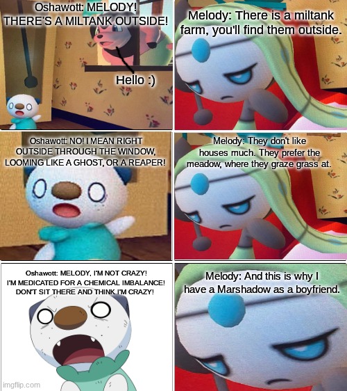 Miltank Outside.mp3 | image tagged in comic,melody | made w/ Imgflip meme maker