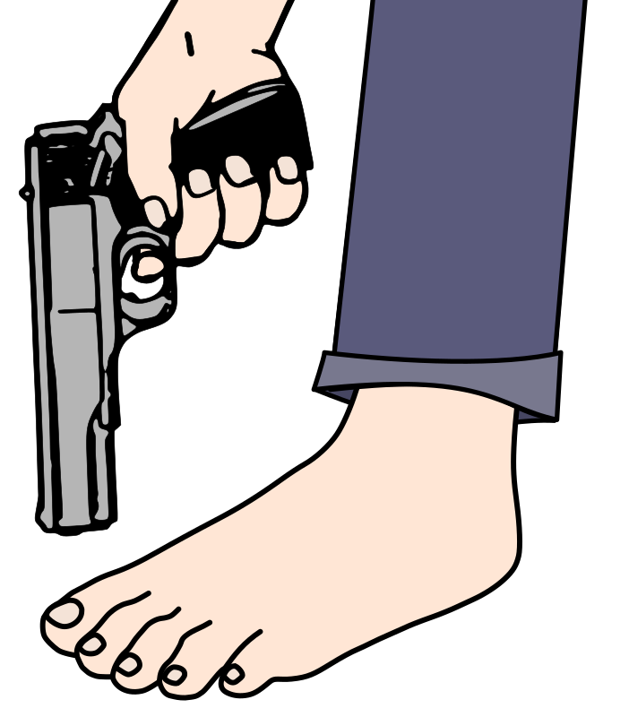 Shoot yourself in the foot Blank Meme Template