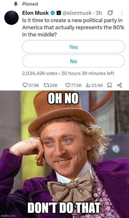 OH NO; DON'T DO THAT | image tagged in memes,creepy condescending wonka | made w/ Imgflip meme maker