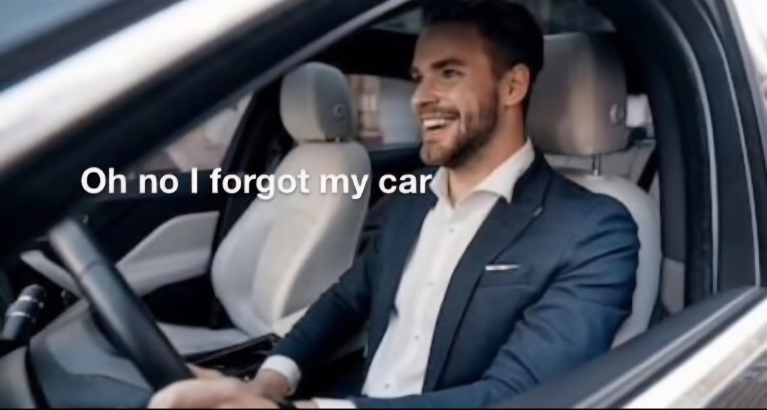 Oh no I forgot my car Blank Meme Template