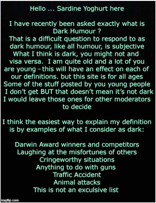My Personal View Of Dark Humour | image tagged in dark humour | made w/ Imgflip meme maker
