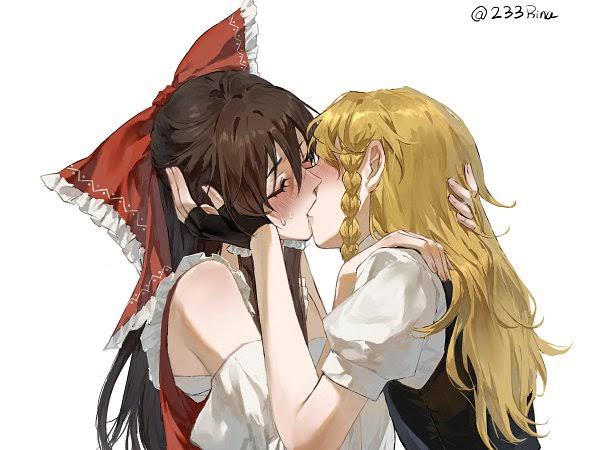 Touhou Kissing Blank Meme Template
