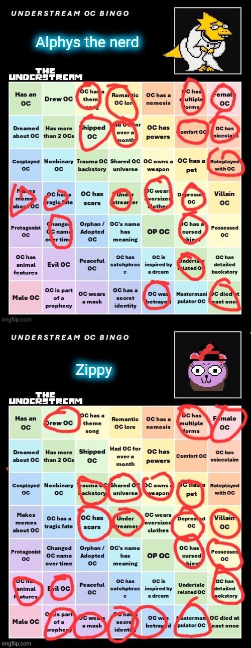 Me and Zippy | image tagged in bingo | made w/ Imgflip meme maker