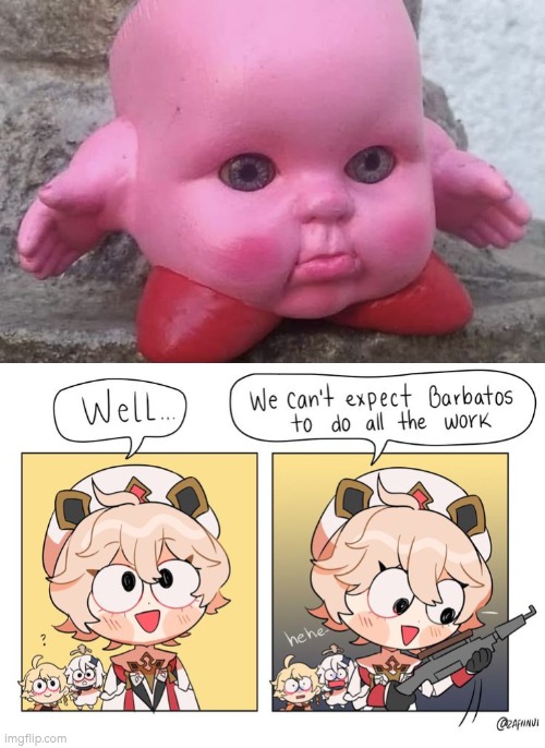 Someone will die for making this ugly Kirby... | image tagged in kirby,wtf,cursed image | made w/ Imgflip meme maker