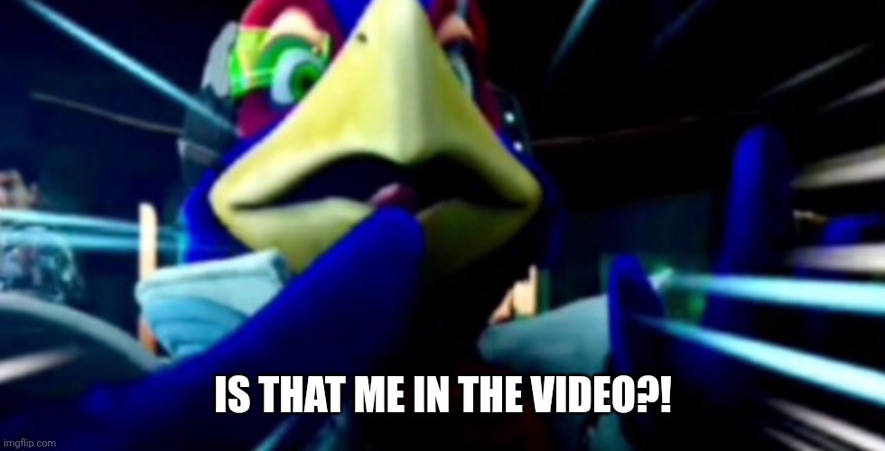 Concerned Falco | IS THAT ME IN THE VIDEO?! | image tagged in concerned falco | made w/ Imgflip meme maker